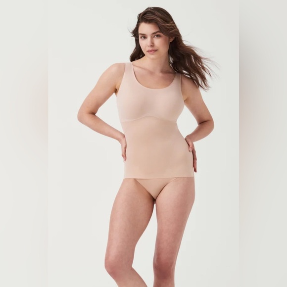 SPANX Thinstincts 2.0 Tank Champagne Beige Shapewear Size 1X - Picture 2 of 15